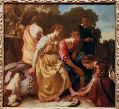 Diana met haar metgezellen door Jan Vermeer van Delft